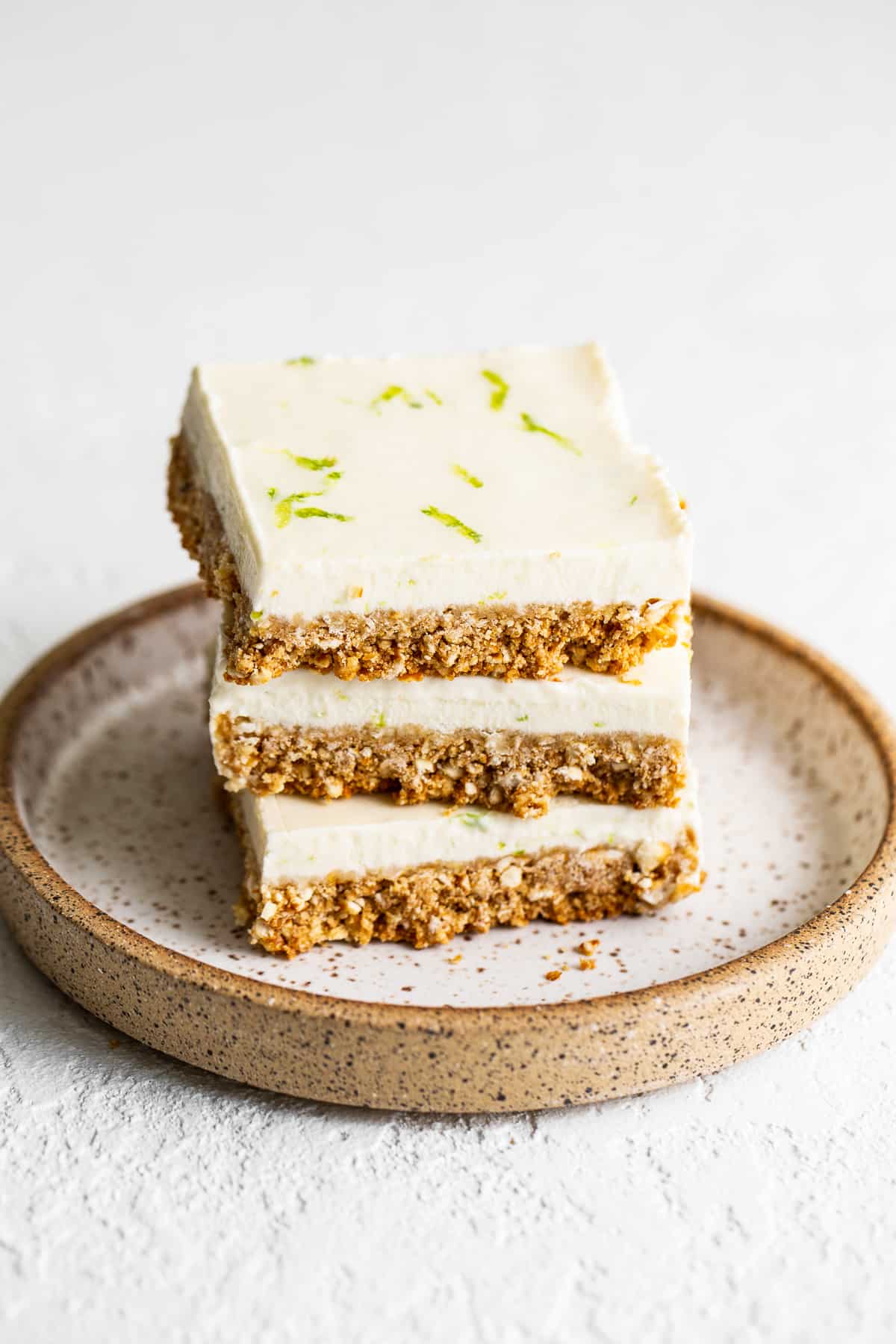 stack of margarita pie bars.