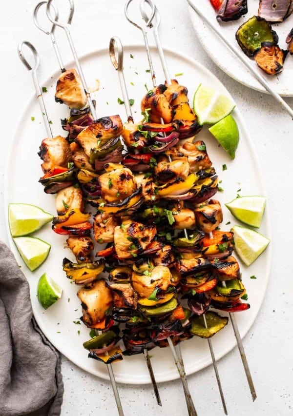 Rainbow Chicken Kebabs