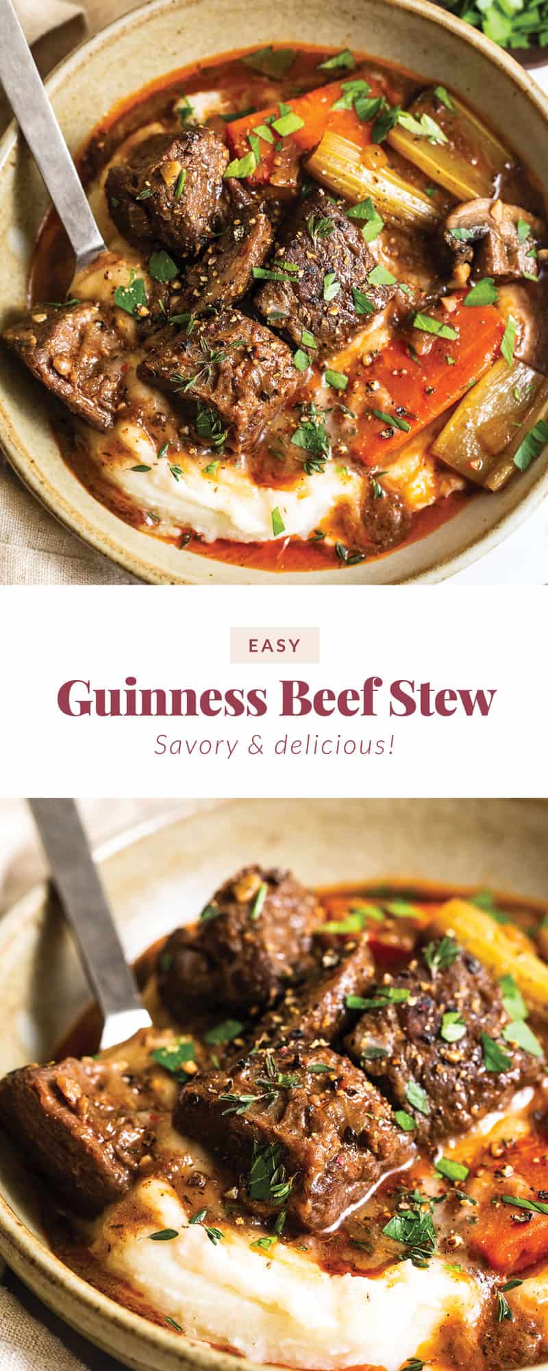 Guinness Beef Stew (Irish Stew!) - Fit Foodie Finds