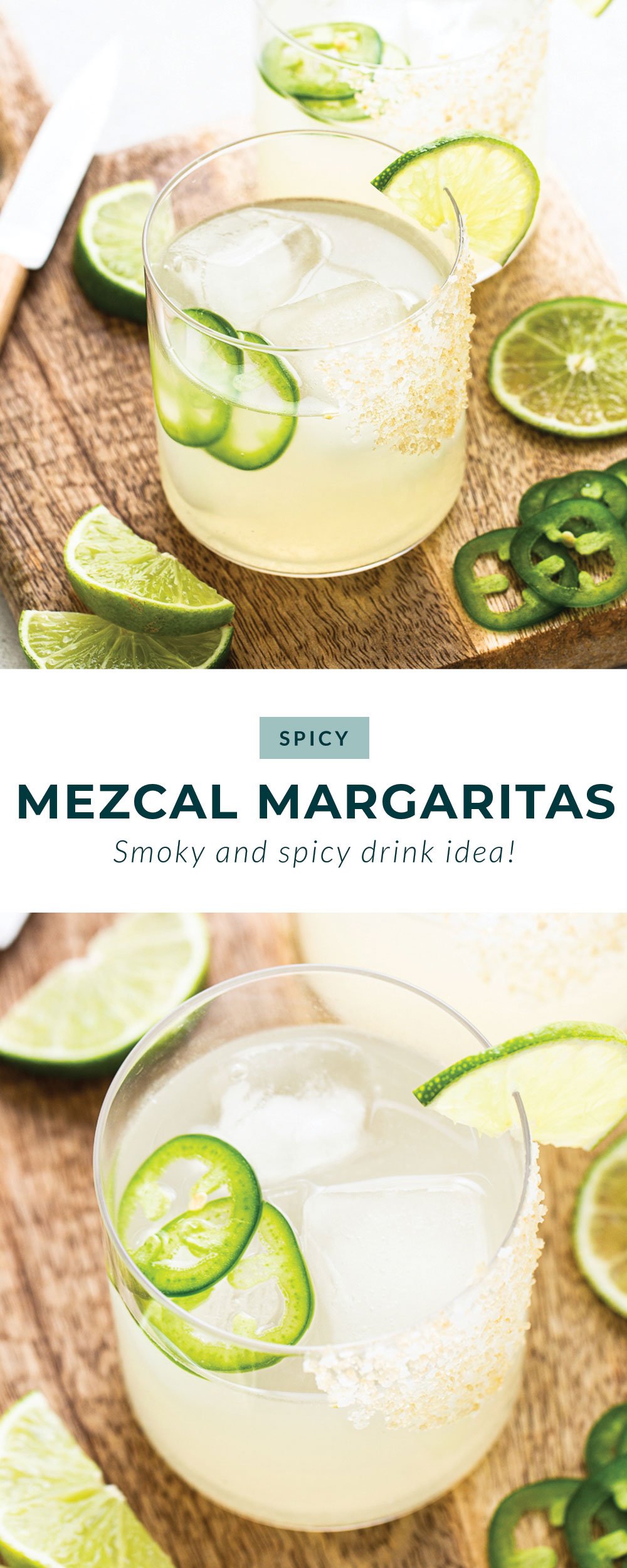 Spicy Mezcal Margaritas - Fit Foodie Finds