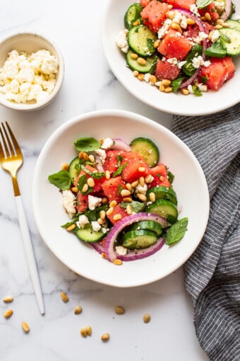 Watermelon Salad Recipe - Fit Foodie Finds
