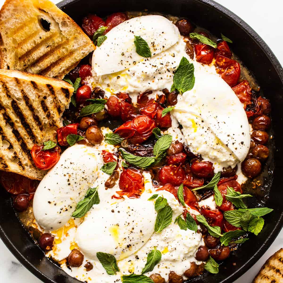 Warm Burrata and Roasted Tomatoes - The Cheese Knees