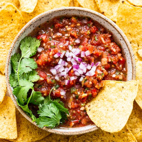 salsa in bowl.