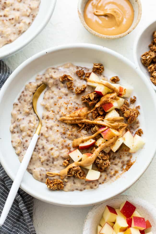 Apple Cinnamon Oatmeal - Fit Foodie Finds