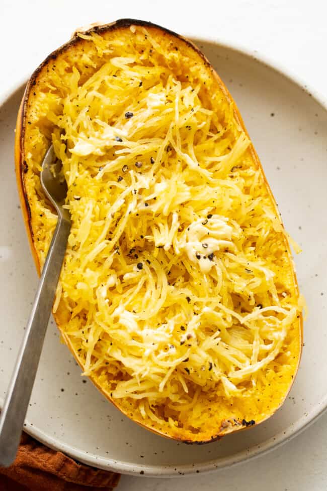 Simple Baked Spaghetti Squash - Fit Foodie Finds