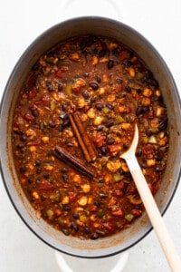 quinoa in dutch oven.