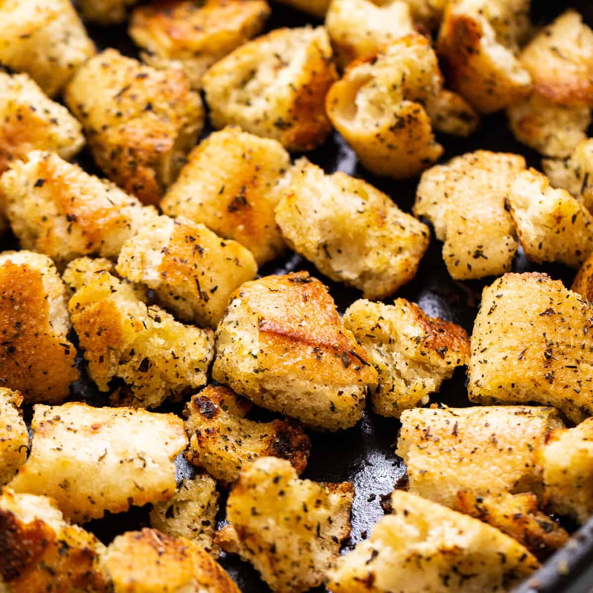 Best Homemade Croutons (pan-fried!) - Fit Foodie Finds