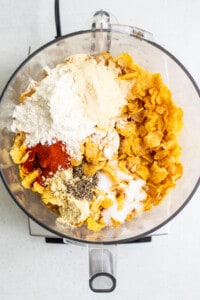 cornflake topping in food processor.