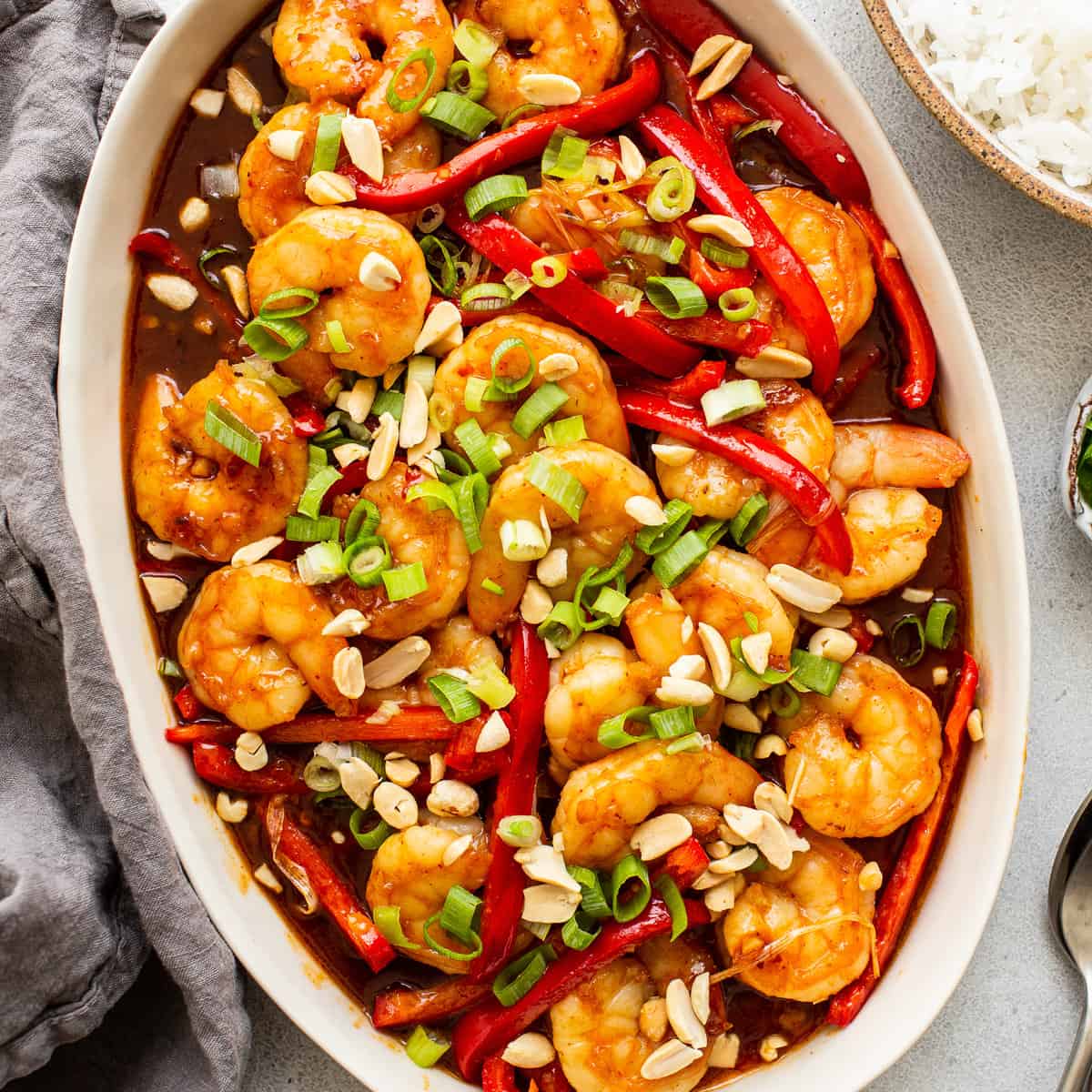 Kung Pao Shrimp (Sweet & Spicy!) - Fit Foodie Finds