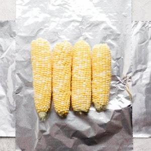corn in foil.