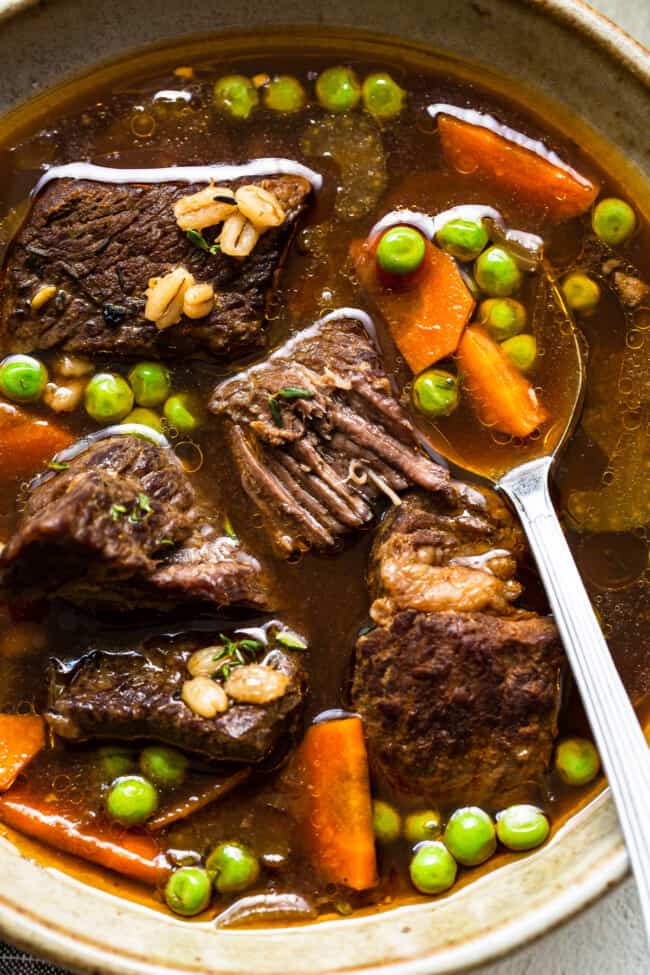 Tender Beef Barley Soup Recipe Fit Foodie Finds