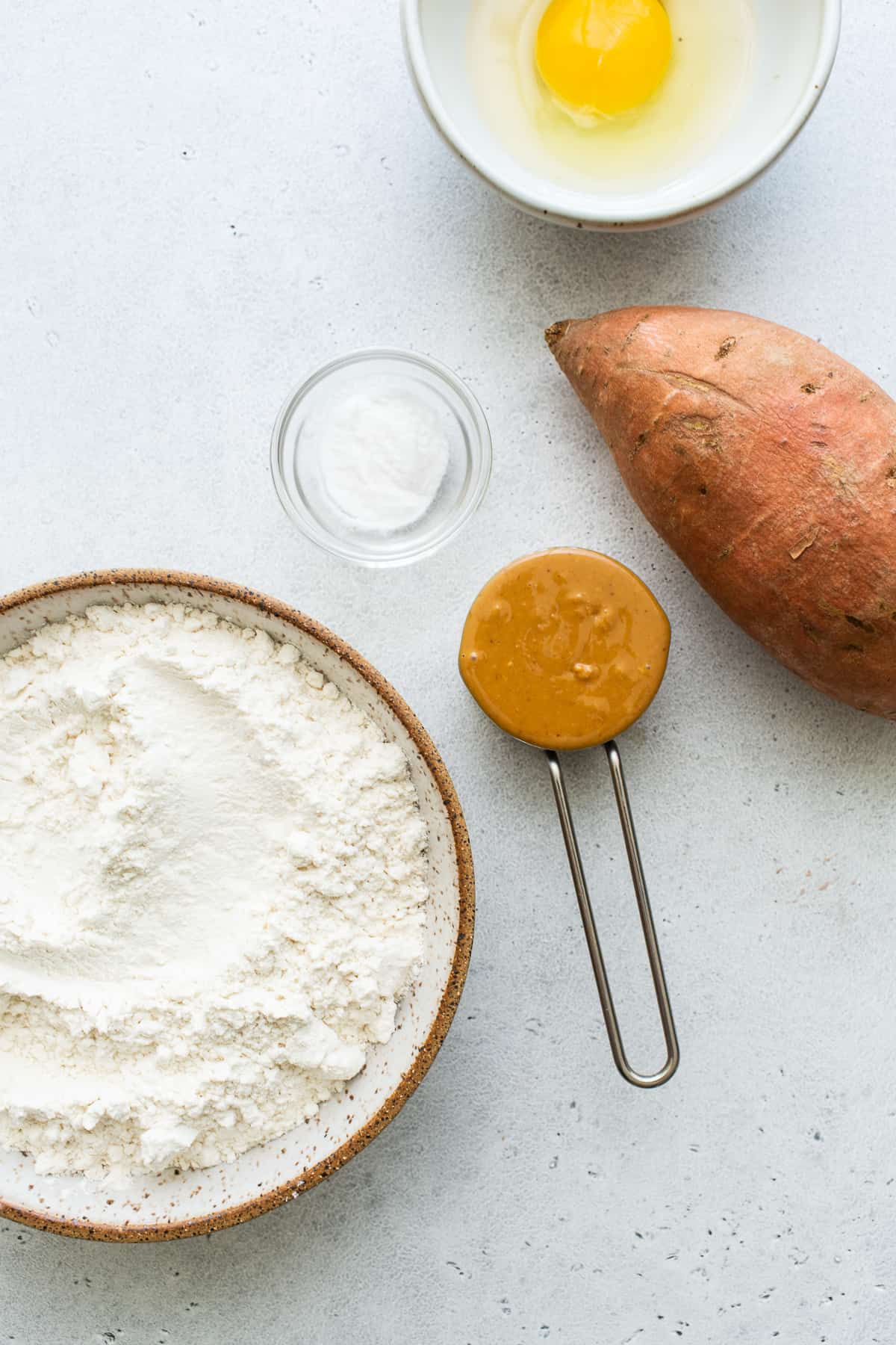 Ingredients for homemade dog treats.