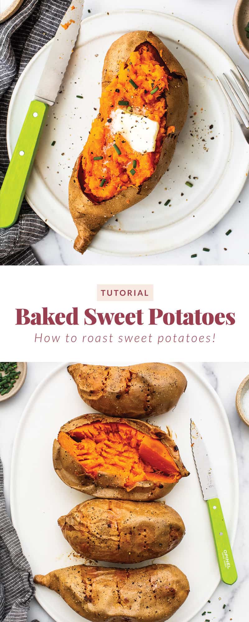 Fool-Proof Baked Sweet Potato Recipe - Fit Foodie Finds