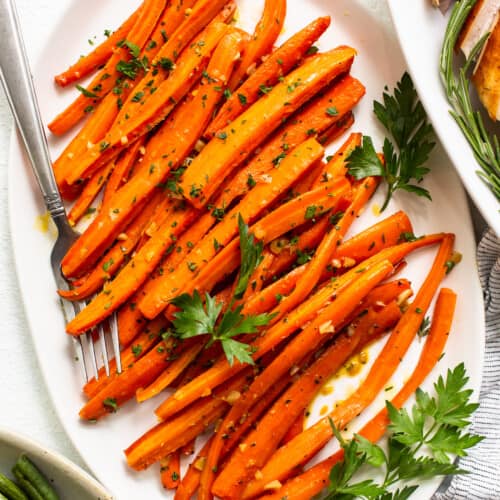 Garlic Glazed Carrots - Fit Foodie Finds