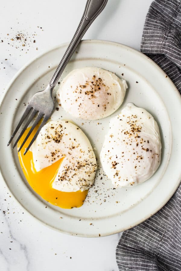 Poached eggs.