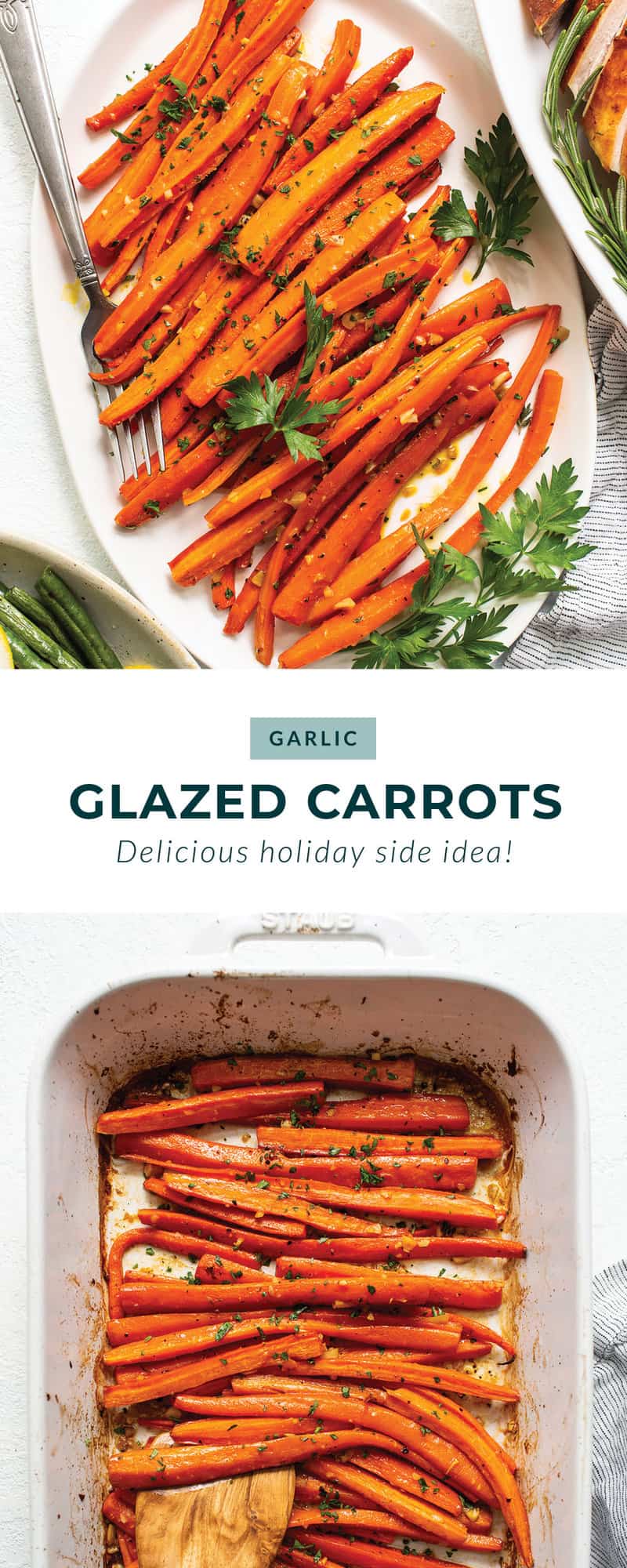 Garlic glazed carrots.