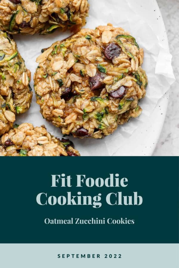 Fit foodie cooking club oatmeal zucchini cookies.