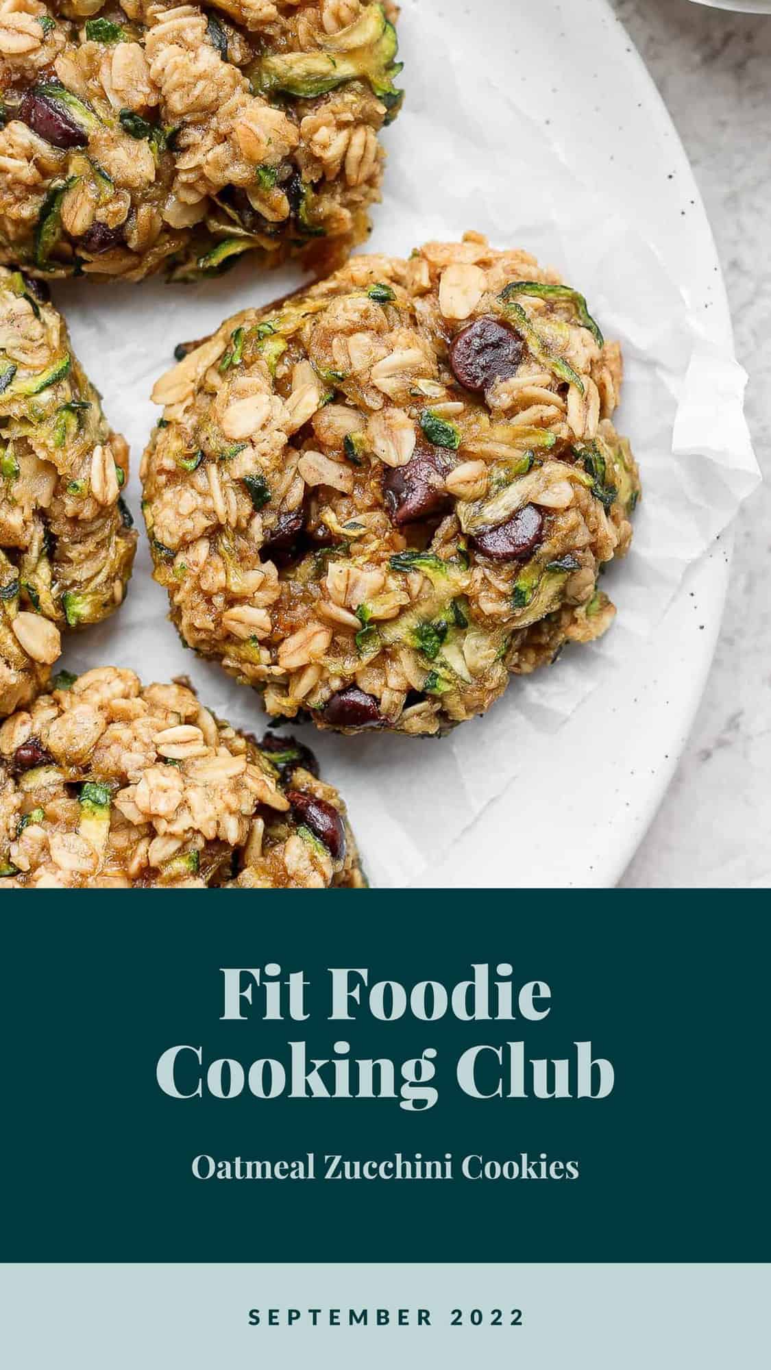 zucchini cookies on plate.