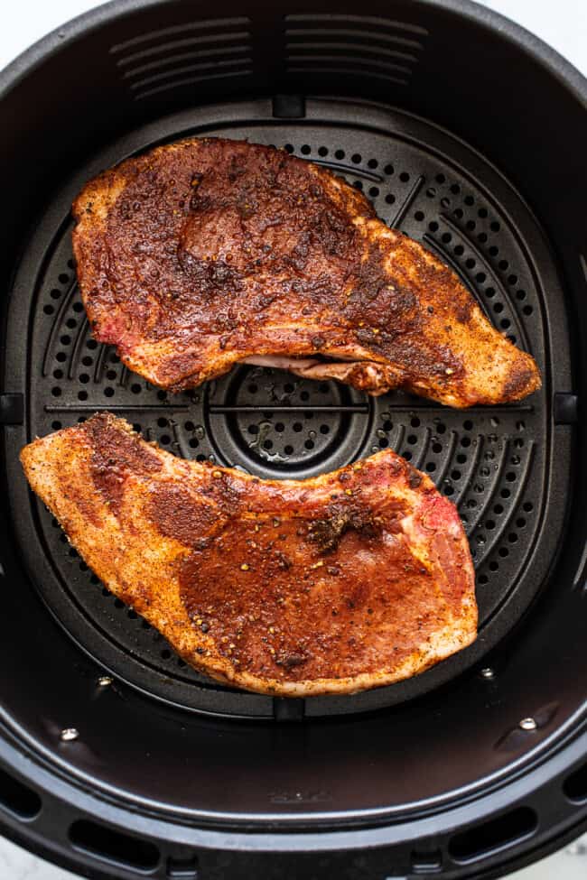 Juicy Air Fryer Pork Chops - Fit Foodie Finds