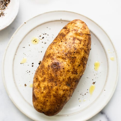 Microwave Baked Potato (Ready in 8 Minutes!) - Fit Foodie Finds