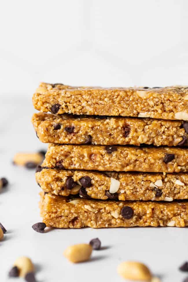 No Bake Peanut Butter Bars - Fit Foodie Finds