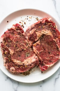 Dry rub on a steak.