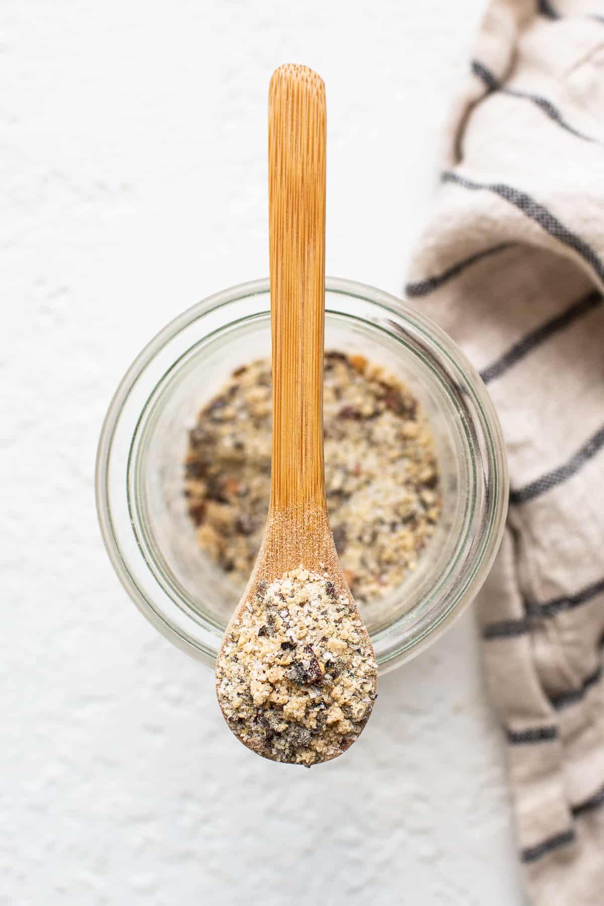 Steak seasoning on a spoon.