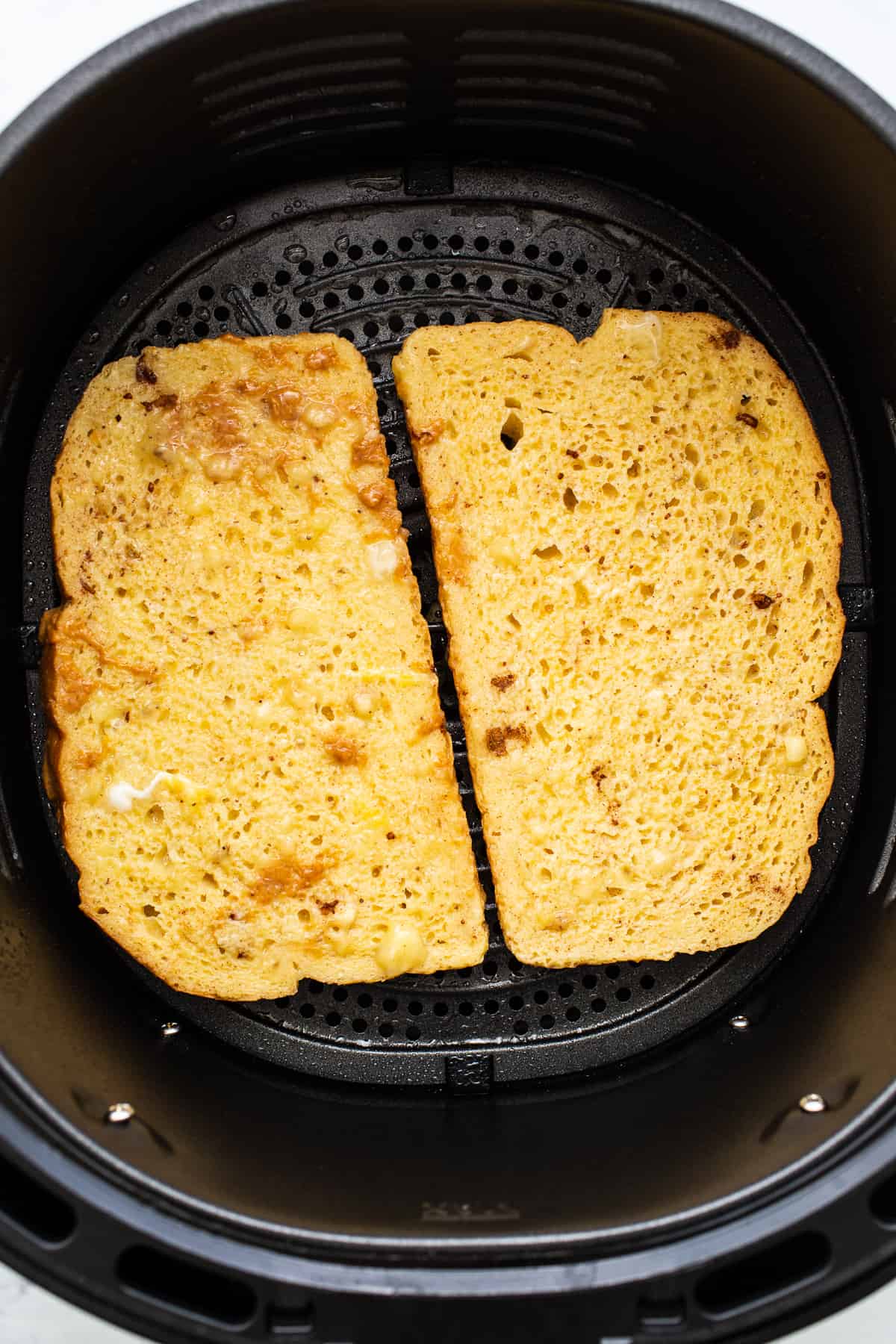French toast in an air fryer.