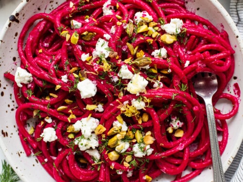 Roasted Beet Pasta - Fit Foodie Finds