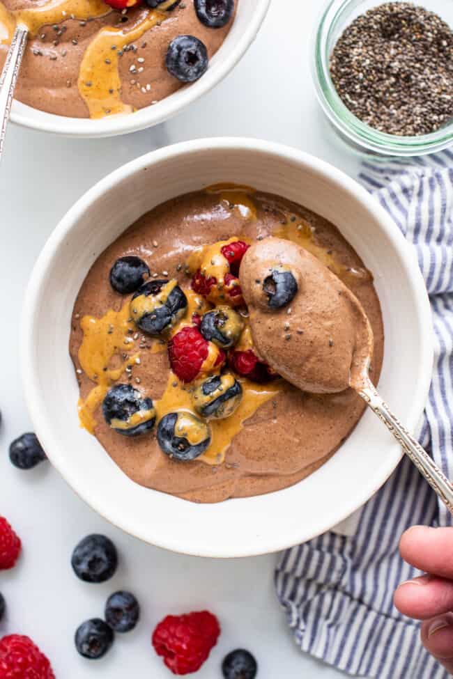 Blended Chocolate Chia Seed Pudding Fit Foodie Finds 