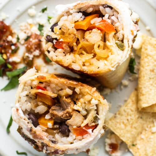 Shredded Chicken Burritos - Fit Foodie Finds