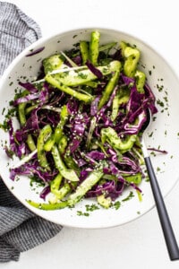 Coleslaw in a bowl.