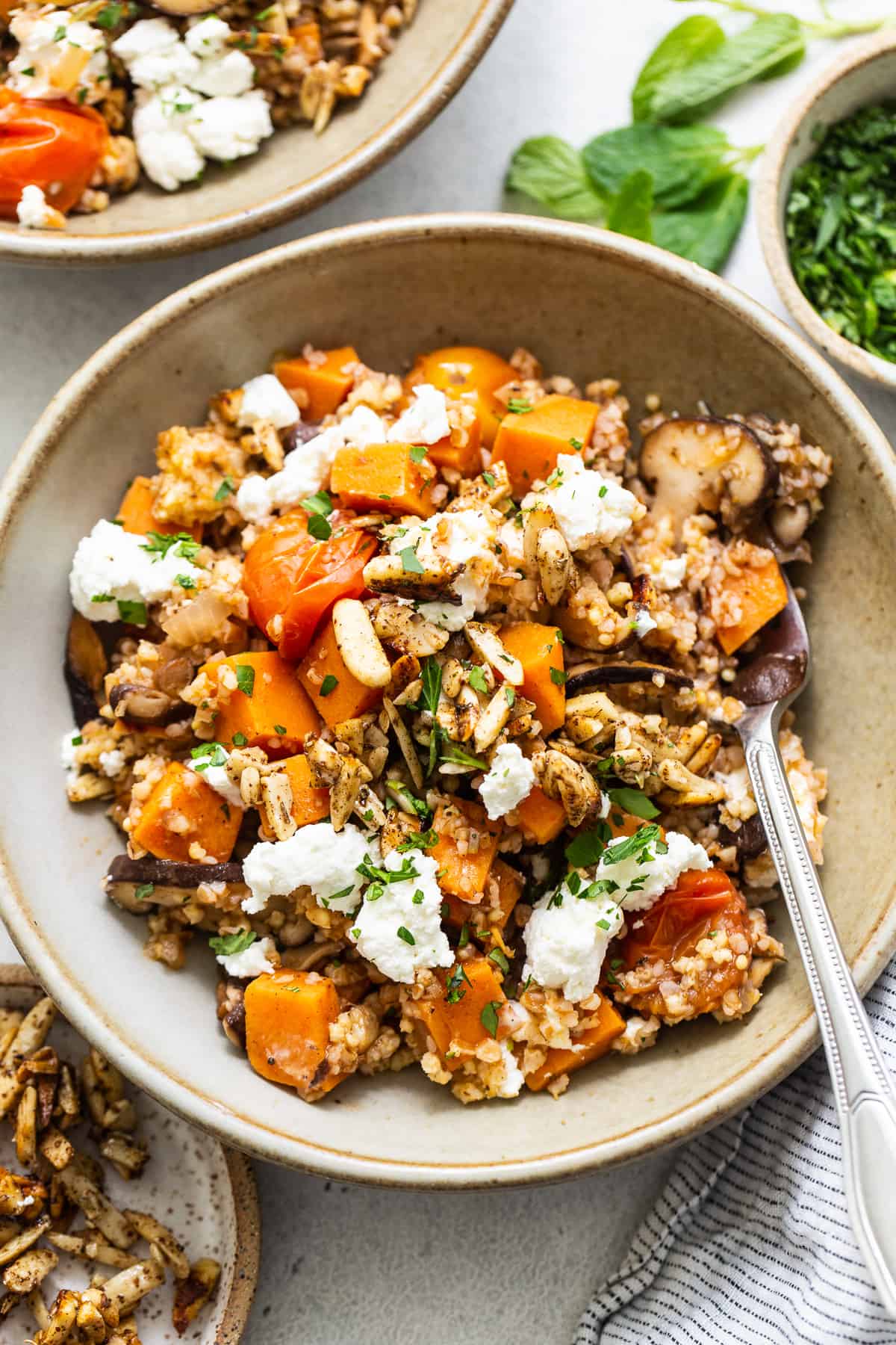 Sweet Potato and Mushroom Grain Bowl Recipe - Fit Foodie Finds