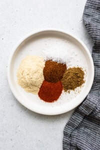 Dry spices for the couscous salad.