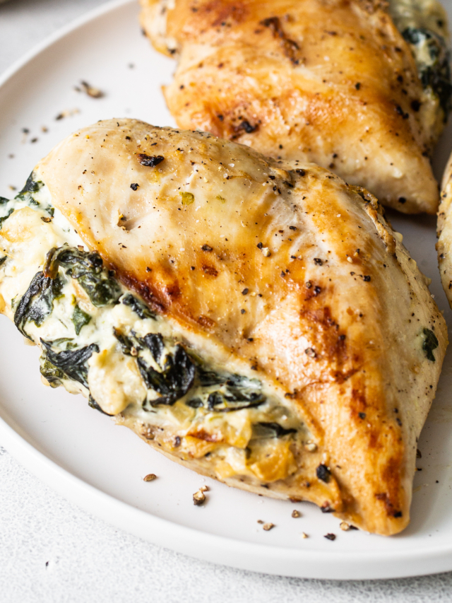 Healthy Spinach Stuffed Chicken Breast