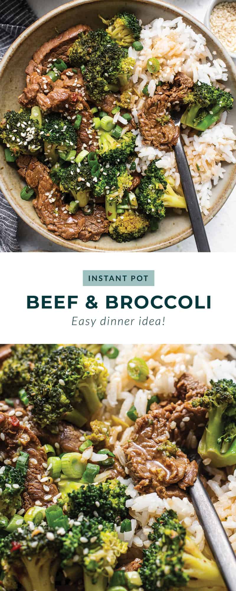 Instant Pot Beef and Broccoli (cooktime only 9 min!) - Fit Foodie Finds