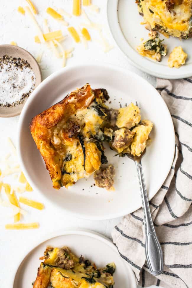 Classic Breakfast Strata - Fit Foodie Finds