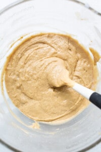 Coffee cake batter in a bowl.