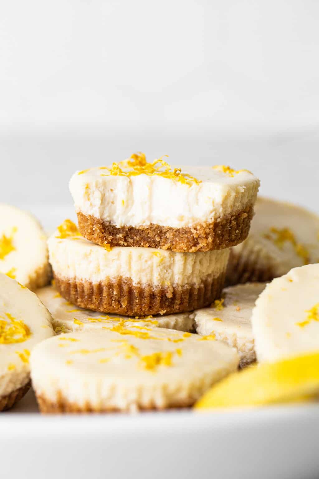 Mini Lemon Cheesecakes - Fit Foodie Finds