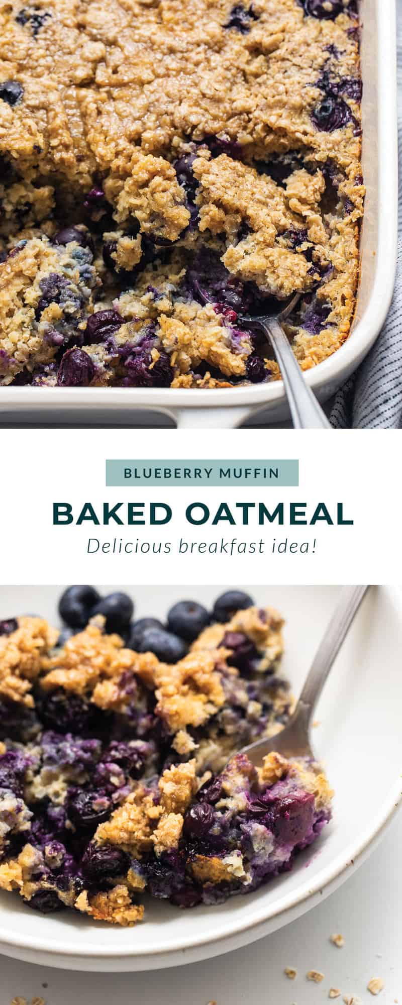 Blueberry muffin baked oatmeal.