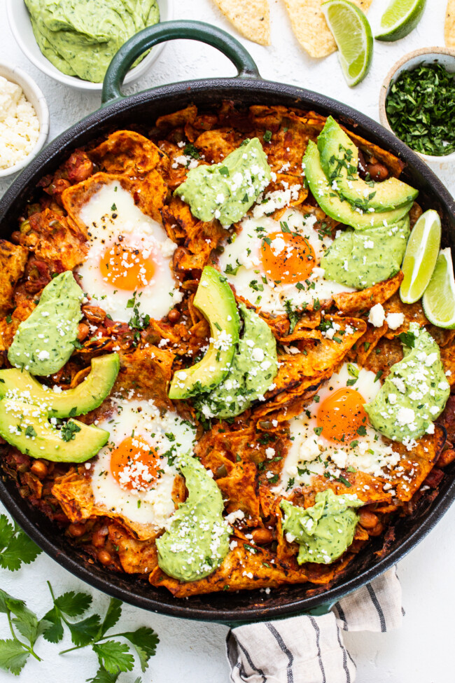 Easy Chilaquiles (+ Avo Crema!) - Fit Foodie Finds