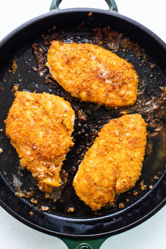 Crunchy Pan Fried Chicken Breast - Fit Foodie Finds