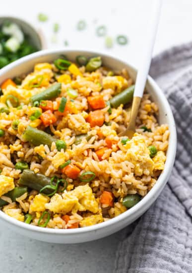 rice in bowl.