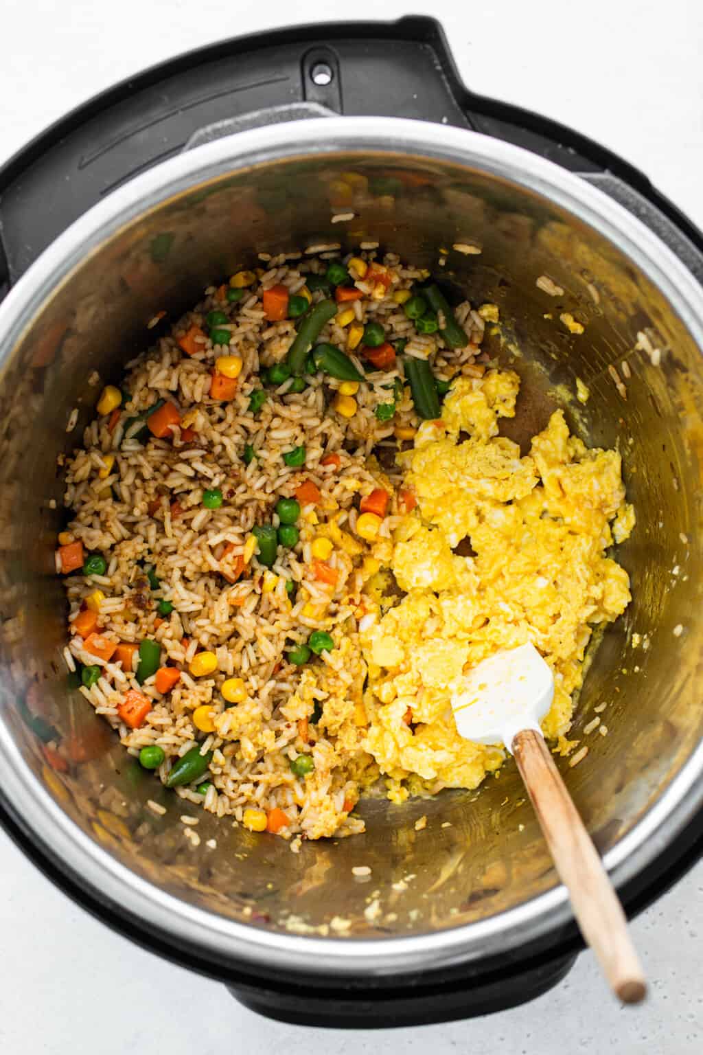 Instant Pot Fried Rice (made with brown rice!) - Fit Foodie Finds