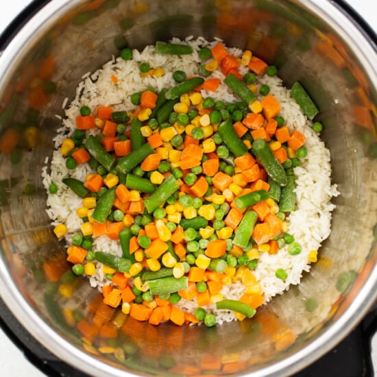 frozen veggies in instanta pot.