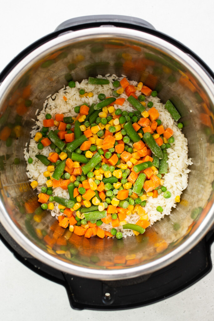 Instant pot frozen 2025 vegetables and rice