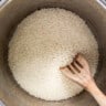 rice in Instant Pot.