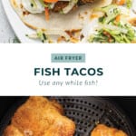 An image of fish tacos on a grill.