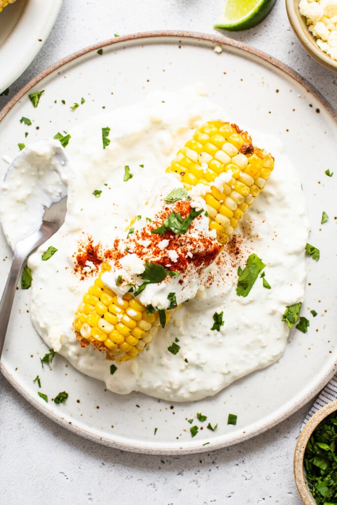 Air Fryer Elotes (Mexican Street Corn in Air Fryer)