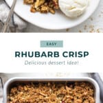 Easy rhubarb crisp recipe.